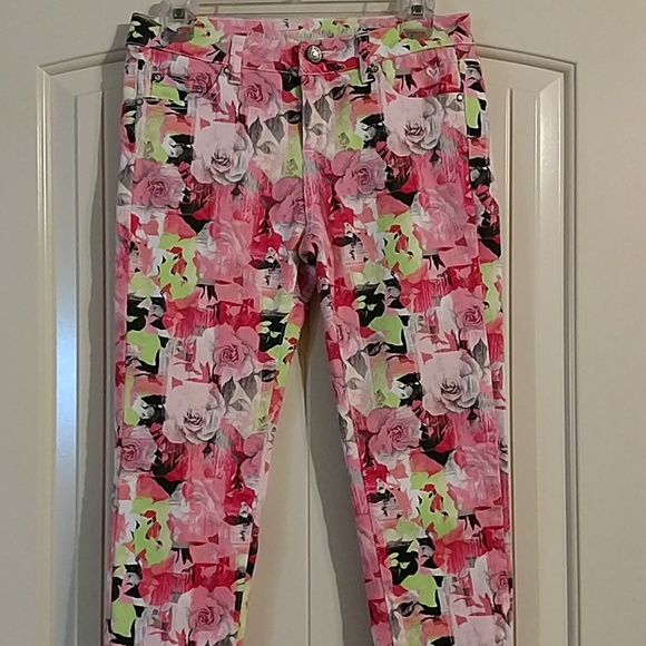 Justice Other - Justice premium girls floral print stretch jeans.